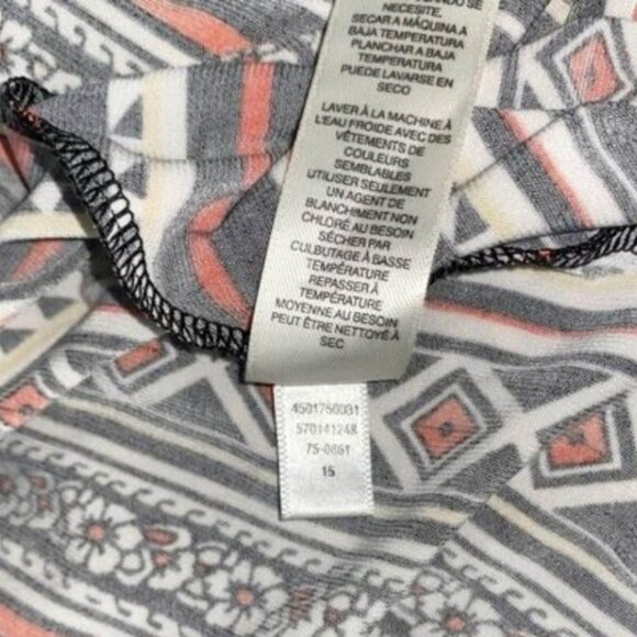 WHBM Black White Red Chevron Top Shell Blouse Size Large L Career Workwear Tank - Picture 10 of 11